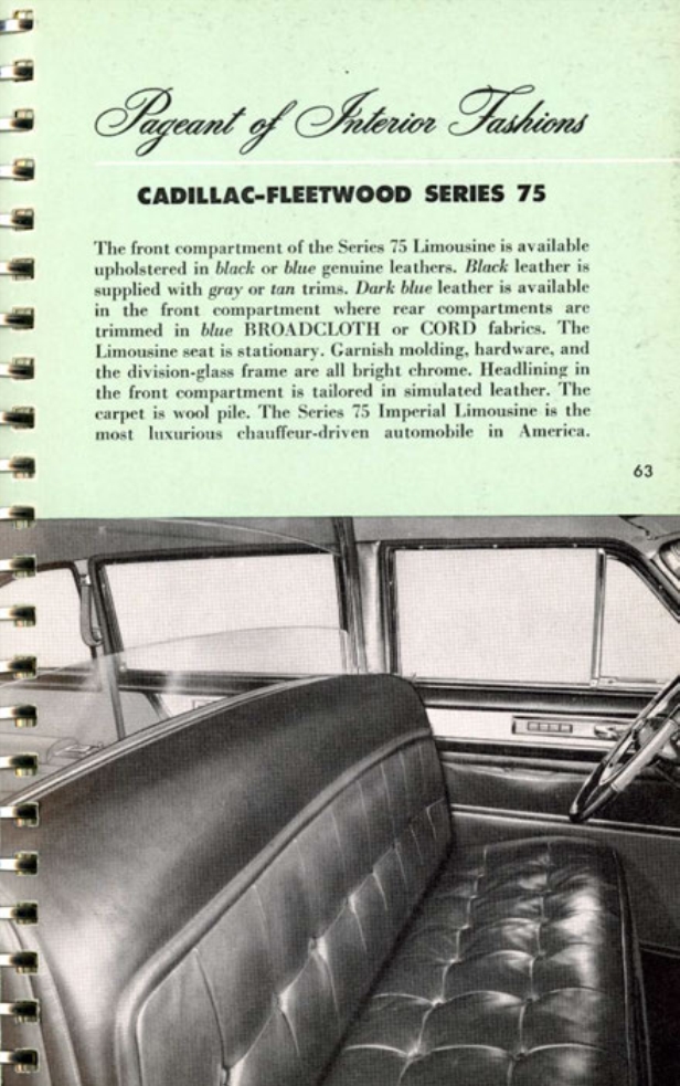 1953 Cadillac Salesmans Data Book Page 17